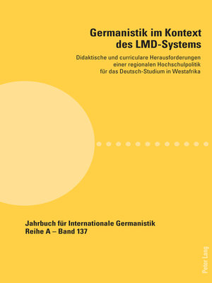 cover image of Germanistik im Kontext des LMD-Systems